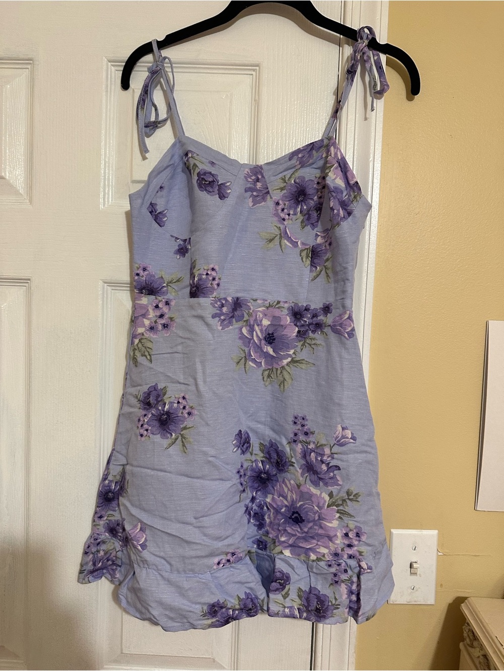 Lavender Floral Tie-Strap Sundress